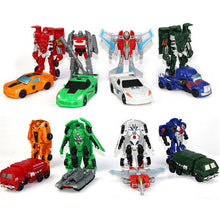 Load image into Gallery viewer, Green Red White 10Cm Transformation Cars Kid Classic Robot - Combo 5 Units