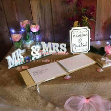 Load image into Gallery viewer, White Wooden Letter Mr And Mrs Signs For Bridal - Combo 5 Units