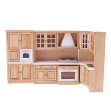 Load image into Gallery viewer, 1.12 Scale Dollhouse Furniture Wooden Kitchen Cabinet Set
