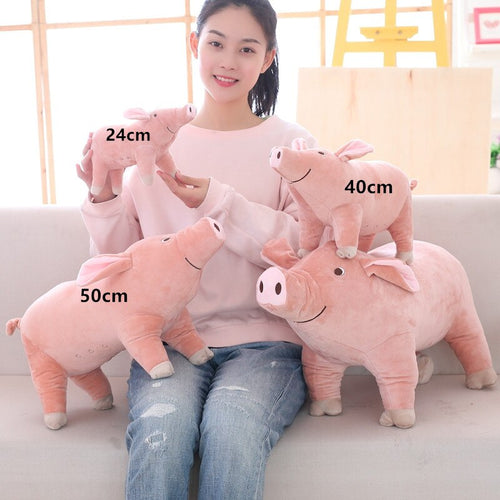 Simulation Cute Pink Cotton Pig Plush Toy 24 Cm