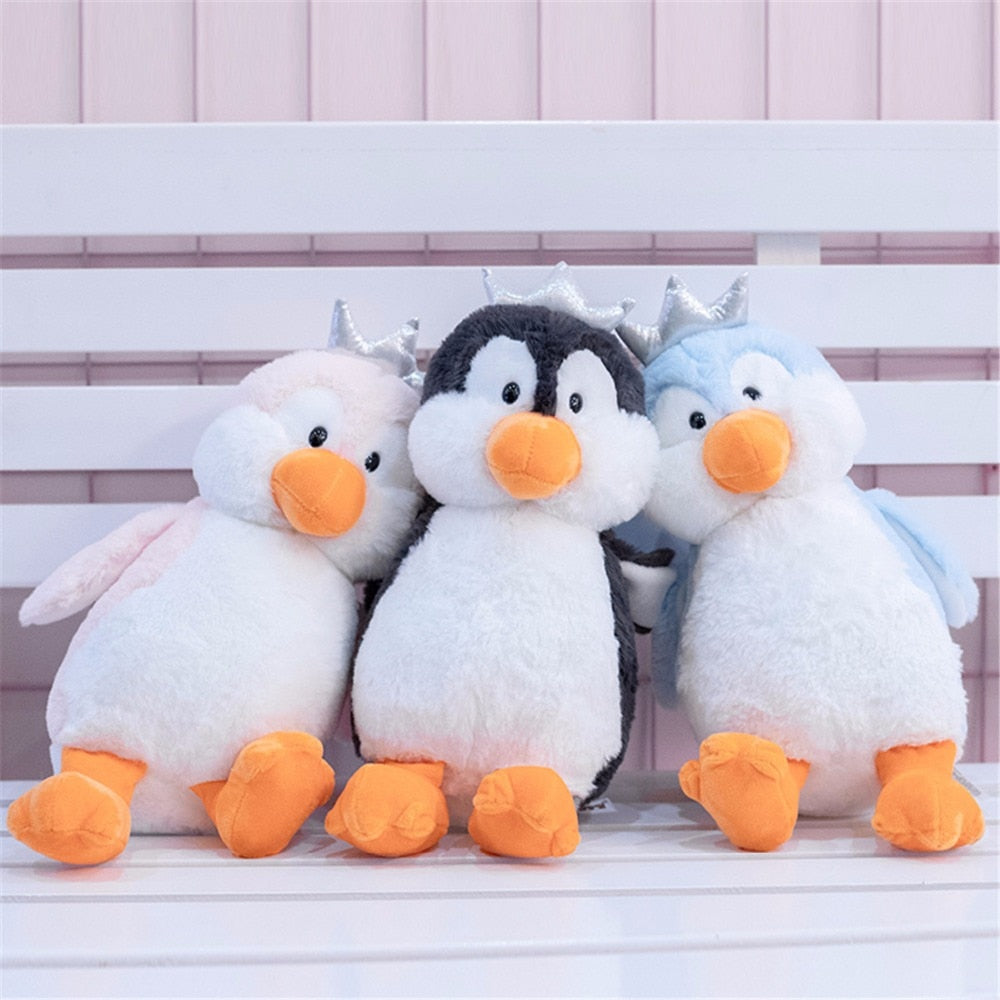 30Cm Lovely 3 Color Penguin Plush Stuffed - Blue