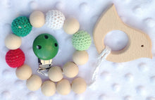 Load image into Gallery viewer, Neutral Color Full Manual Baby Teether Clip Holder With Animals