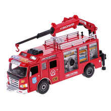 Load image into Gallery viewer, 1.50 Mini Fire Engine Crane Car Fire Rescue Truck