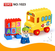 Load image into Gallery viewer, 21Pcs Large Size School Bus Building Blocks Sets