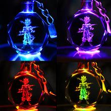 Load image into Gallery viewer, Dragon Ball Z Crystal Keychain Action Figure Super Saiyan Led Flash Light - Combo 4 Figures