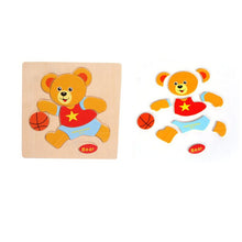 Load image into Gallery viewer, Wooden Animal Bear Jigsaw Toys 45Jy12 - Combo 5 Units