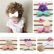 Load image into Gallery viewer, 3Pcs/Unit Baby Girls Headwear Kids Elastic Flora - Combo 5 Units