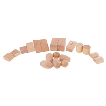 Load image into Gallery viewer, 10 Pairs Wooden Geometry Blocks Mystery Bag Game