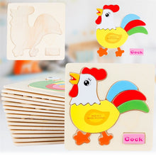 Load image into Gallery viewer, Colorful Wooden Cartoon Animal Jigsaw Toy - Combo 5 Units
