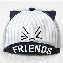 Load image into Gallery viewer, Baby Caps Cartoon Cat Striped Girl Boys Cap Summer Hats - Combo 5 Units