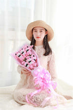 Load image into Gallery viewer, 1Pc 60Cm Lovely Stitch &amp; Lilo Festival Bouquet With Fake Rose Flower Plush Doll