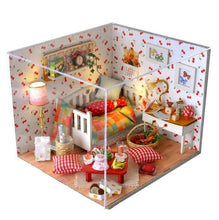 Load image into Gallery viewer, Handmade Wooden Diy Girl&#39;s Bedroom Doll House