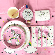 Load image into Gallery viewer, Unicorn Party Mermaid Birthday Unicornio Disposable Tableware - Combo 5 Units