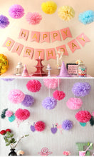 Load image into Gallery viewer, Artificial Tissue Paper Flower Balls Pompom Diy Craft Paper - Combo 5 Units