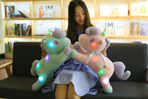 1Pc 55Cm Luminous Led Light Stuffed Unicorn Plush Toy