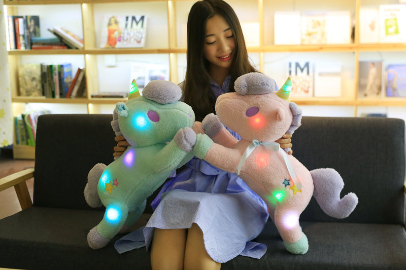 1Pc 55Cm Luminous Led Light Stuffed Unicorn Plush Toy