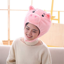Load image into Gallery viewer, 1Pc Funny Creative Pink Pig Headgear Hat Stuffed Toy