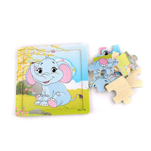 Load image into Gallery viewer, Baby Toys Wooden Animal Elephants Jigsaw Toys - Combo 5 Units
