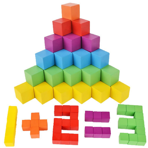 100Pcs Wooden Building Blocks Stacking Game
