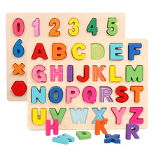 Load image into Gallery viewer, Wooden Toys Alphabets Digital Puzzles Kids Toys