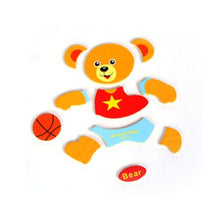 Load image into Gallery viewer, Wooden Animal Bear Jigsaw Toys 45Jy12 - Combo 5 Units
