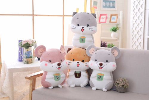 25 35Cm Kawaii Tea Cat & Mouse Plush Toys