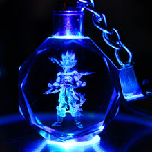 Load image into Gallery viewer, Dragon Ball Z Crystal Keychain Action Figure Super Saiyan Led Flash Light - Combo 4 Figures