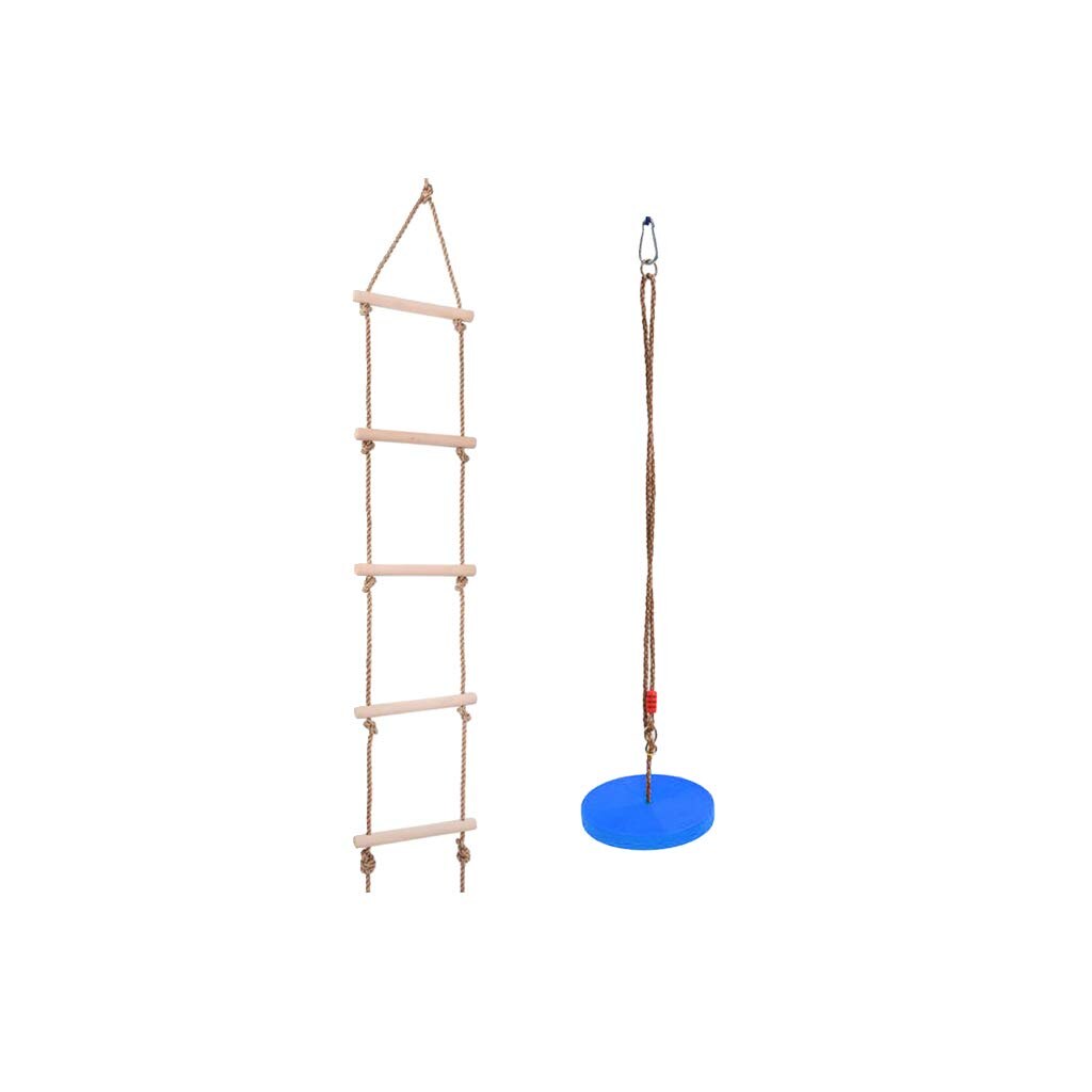 2Pcs Set 120Kg Climbing Ladder Rope Ladder +Swing Disc Seat