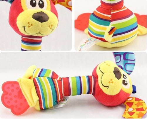 Cartoon Animal Sound Toys Bibi Stick Rattle Hand - Combo 5 Units