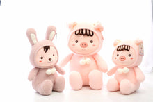 Load image into Gallery viewer, 1Pc Kawaii Pink Pig &amp; Rabbit Stuffed Plush Doll