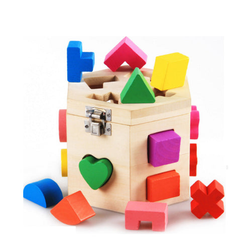 1 Set Kids Classic 15 Hole Intellectual Box Cognitive Game