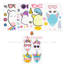 Load image into Gallery viewer, 24Pcs/Unit Diy Unicorn Party Favors Make A Unicorn Stickers - Combo 5 Units