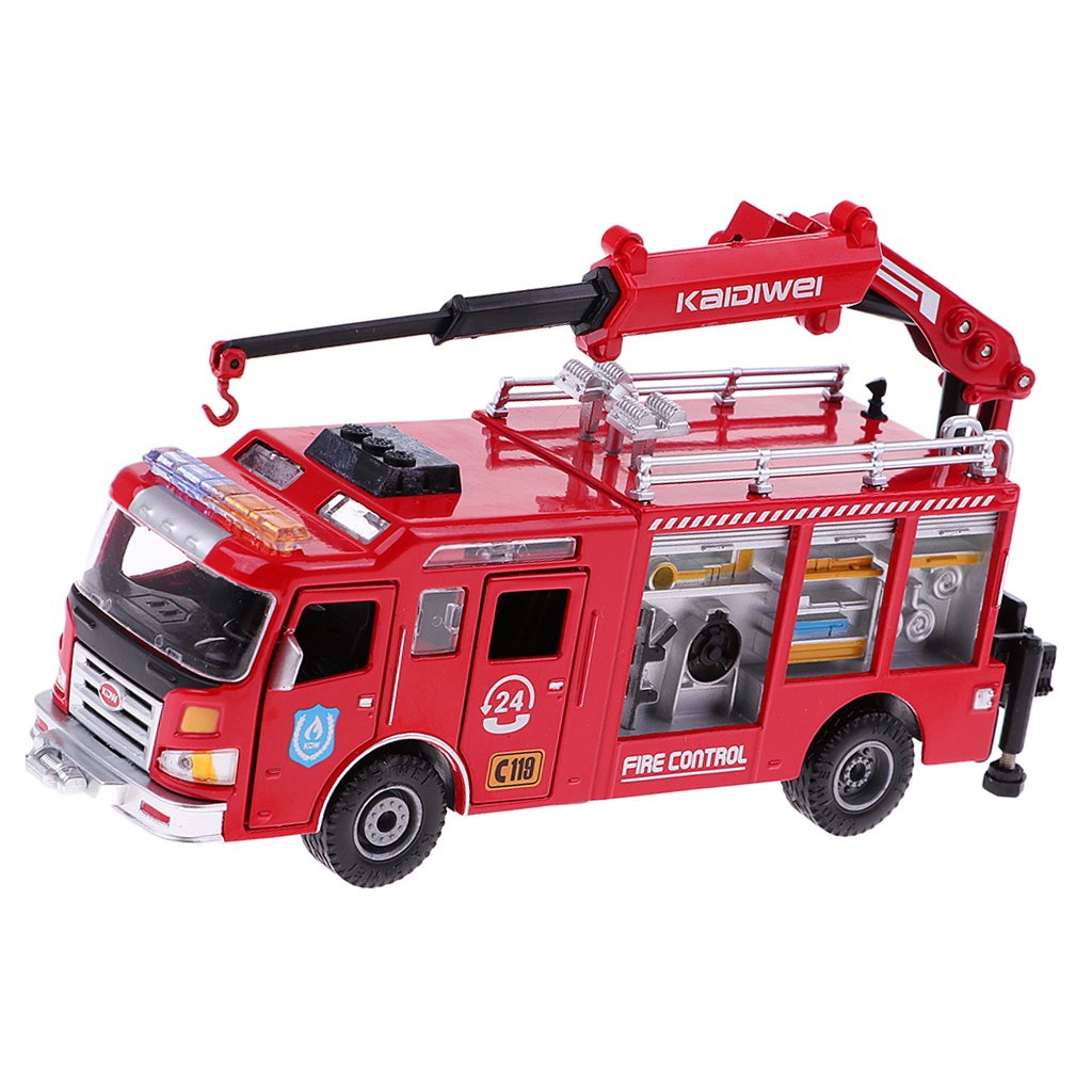 1.50 Mini Fire Engine Crane Car Fire Rescue Truck