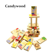 Load image into Gallery viewer, 28Pcs - Baby Beech Wood Toys High Quality - Domino