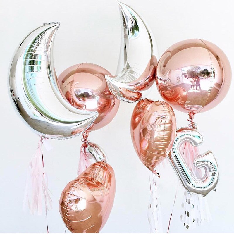 Outer Space Balloon Moon Star Globos Wedding Decoration - Combo 5 Units