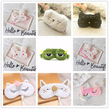 Load image into Gallery viewer, Kawaii Unicorn&amp;Cat&amp;Green Frog&amp;Rabbit Eye Mask