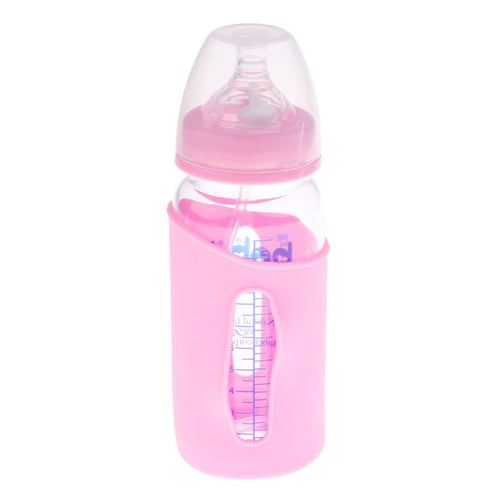 300Ml Newborn Baby Bottle Glass Silicone
