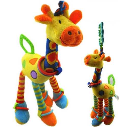 Plush Infant Baby Development Soft Giraffe Animal Handbells - Combo 5 Units