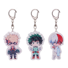 Load image into Gallery viewer, My Hero Academia Midoriya Izuku Bakugou Katsuki Todoroki Shoto Cute Keychain - Combo 3 Keychains