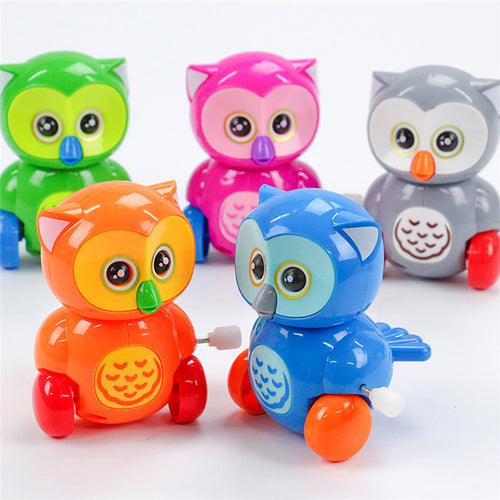 Random Color Education Toy Clockwork Wind Up Cartoon The Owl - Combo 5 Pcs