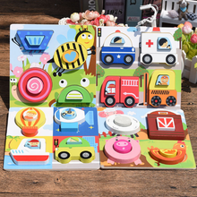 Load image into Gallery viewer, 1 Pc Children Wooden Puzzle Cartoon Animal Traffic Children Baby 6 Months