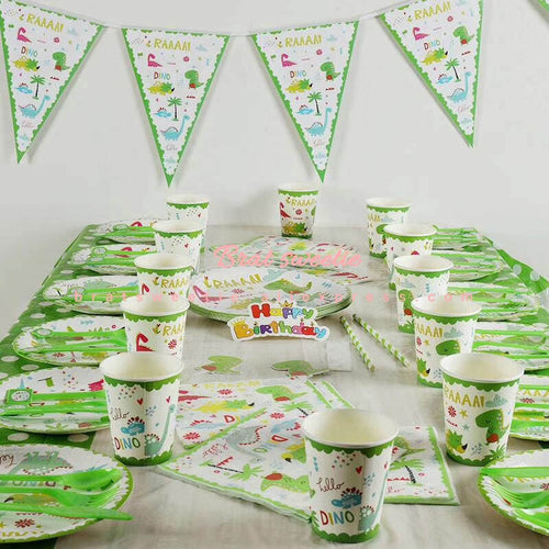 Jungle Party Kids Boys Baby Happy Birthday Flag Banner - Combo 5 Units