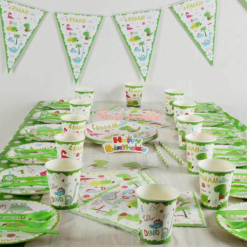 Jungle Party Kids Boys Baby Happy Birthday Flag Banner - Combo 5 Units