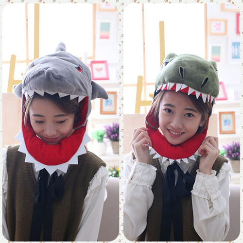 1Pc Creative Shark Funny Hat Stuffed Soft Plush Toy