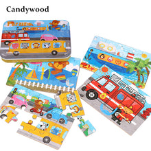 Load image into Gallery viewer, 10 Styles Kids Cartoon Puzzle 4 In 1