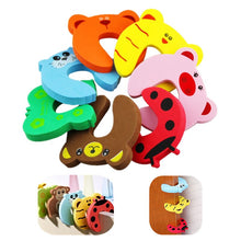 Load image into Gallery viewer, Baby Kids Safety Door Stopper Carton Animal 5Pcs/Units/Set - Combo 5 Units