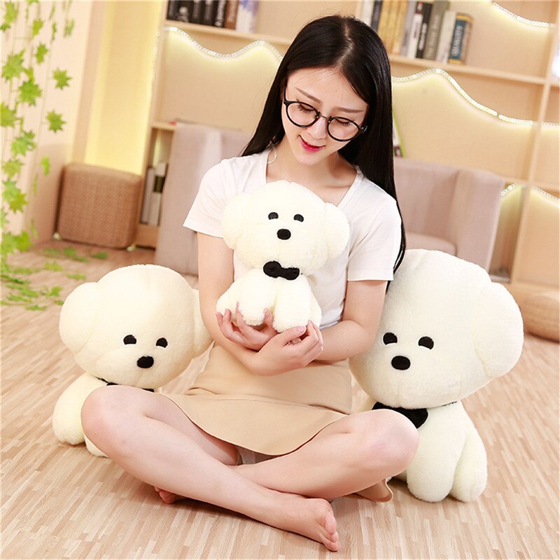 1Pc 25 Cm Giant Cartoon White Dog Stuffed Plush Doll