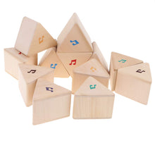 Load image into Gallery viewer, 12Pcs Triangle Wooden Blocks Rattle