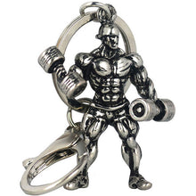 Load image into Gallery viewer, Gym Muscle Fitness Man Keychain Funny Dumbbell Strong Combo 4Pcs