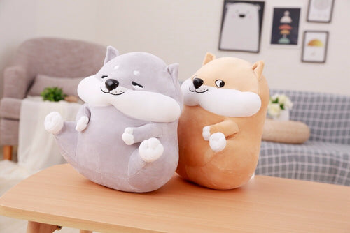 1Pc 40Cm Evil Emoji Shiba Dogs Plush Toy - Brown